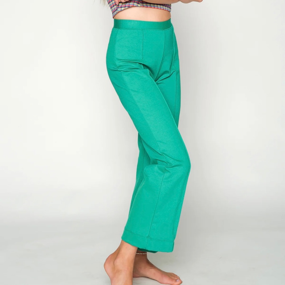 Seea Teal Cropped Ankle Pants